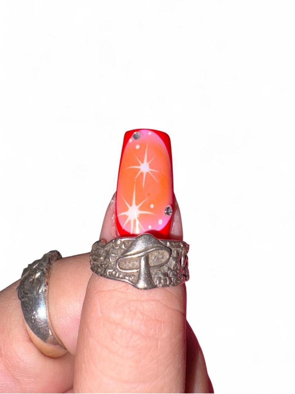 Silver Mushroom Band Ring